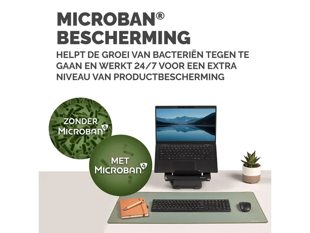 Bureau-onderlegger Fellowes Breyta saliegroen 80x40cm