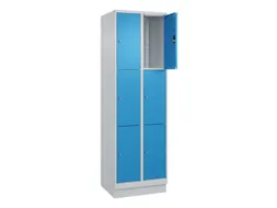lockerkast,HxBxD 1950x600x500mm,2x3vakken,vak B 300mm,cil.-slot,sokkel