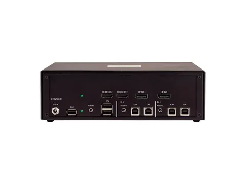 StarTech.com Secure 2-Port Dual-Monitor KVM Switch, 1x DP In naar 2x H