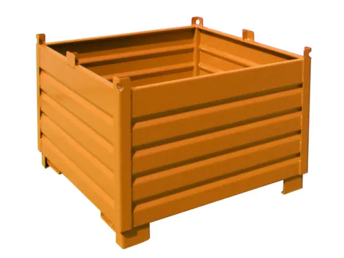 Systeem-Stapelcontainer Oranje 850x1200x1200mm 1000kg Inhoud 1m³
