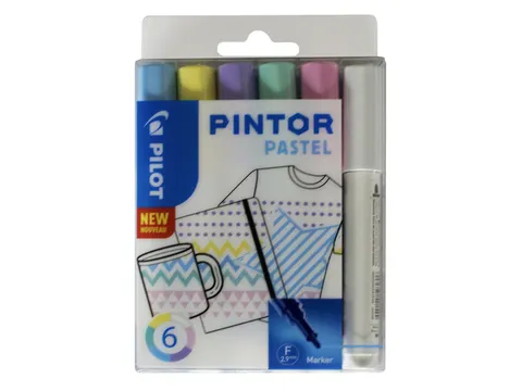 Paintmarker Pilot Pintor Fijne punt 6 stuks Pastel kleuren