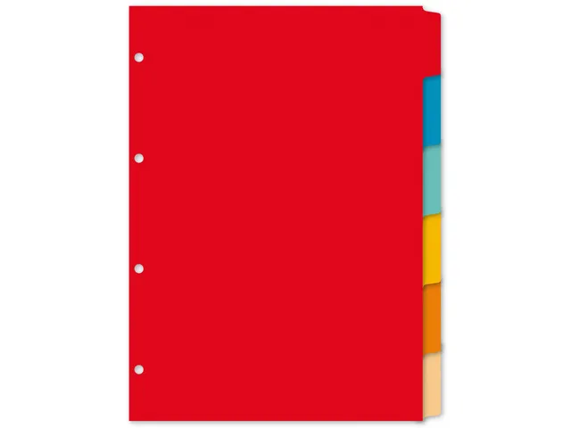 Tabblad Kangaro A4 blanco karton 180 grams assorti 4-gaats 6-delig