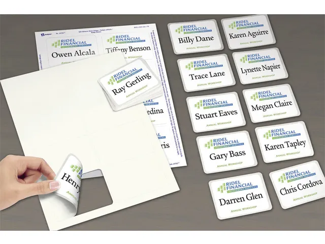 Naambadge etiket Avery J4785-20 80x50mm Inkjet 200 stuks