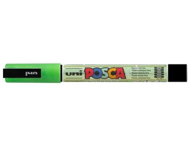 Verfstift Posca PC3M Fijne punt 0,9-1,3mm glitter donkergroen