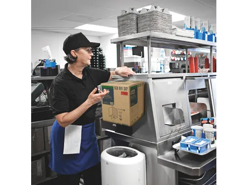 Tork 207210 Boxed Combirol Poetspapier Dispenser Kunststof Zwart W3