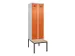 locker met bank,voor scheiding van kleding,HxBxD 2120x600x815mm,2vak