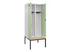 locker met bank,voor scheiding van kleding,HxBxD 2120x800x815mm,2vak