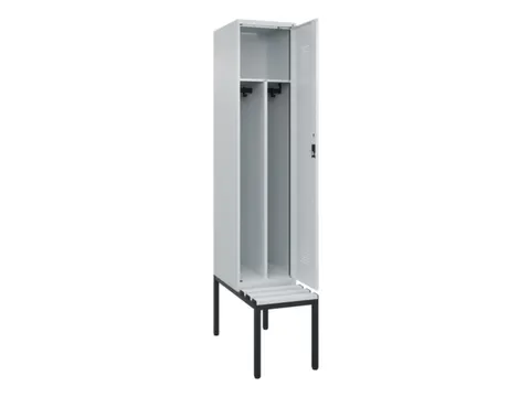locker met bank,voor scheiding van kleding,HxBxD 2120x400x815mm,1vak
