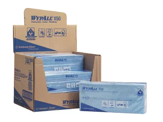 WypAll 7441 sopdoek X50 Hydroknit 1-laags blauw 41,6x24,5cm - 1