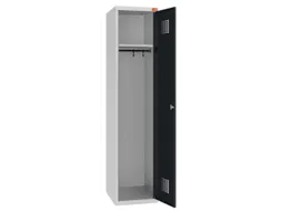 lockerkast,HxBxD 1800x400x500mm,1vak,draaigrendel,sokkel,romp RAL7035