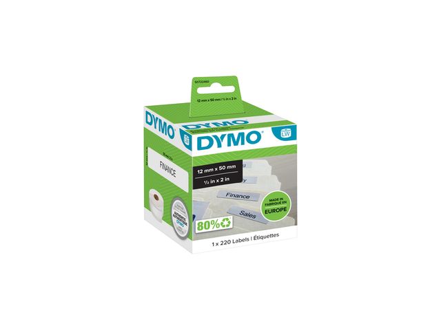 Etiket Dymo 99017 Labelprint Hangmapruiter 12x50mm S0722460 | LabelprinterEtiketten.nl
