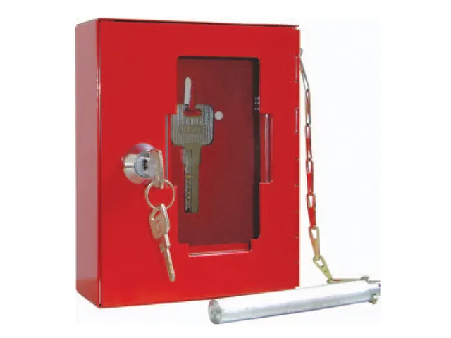 Q-Connect noodsleutelkast 12x4x15cm rood voor 1 sleutel