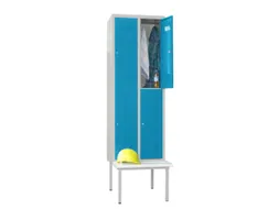 banklocker,dubbeldeks,HxBxD 2150x600x800mm,RAL7035,front RAL5012