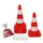 pylonenset,5kegels,H 750mm,PE,rood/wit,fluorescerend