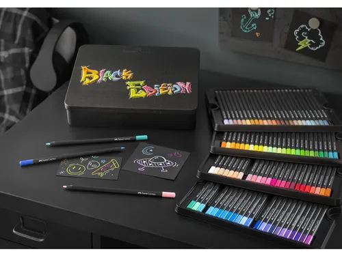 Kleurpotlood Faber-Castell Black Edition 100 stuks in bliketui