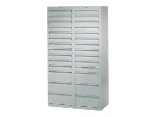 ladekast HxBxD 1800x1000x500mm 28laden RAL7035 front RAL7035 - 1