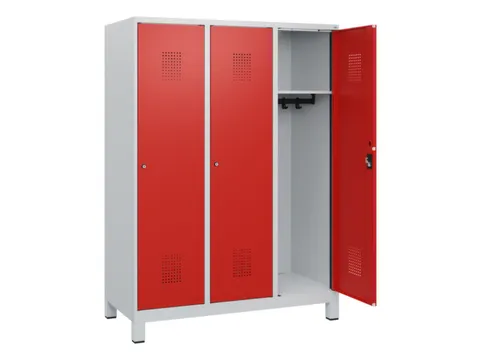 schoollocker,HxBxD 1630x1200x500mm,3vak,vak B 400mm,cil.-slot,voeten