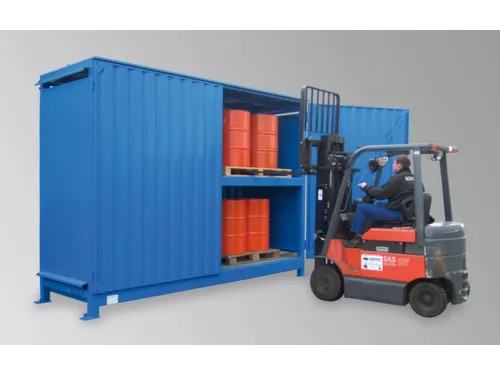Stellingcontainer Gevaarlijke Stoffen Max. 24X200L Vaten Staand
