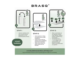 Stoelmat BRASQ PVC 90x120 voor harde vloer - 4