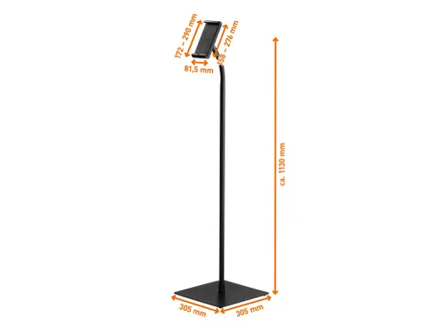 894501 DURABLE Tablethouder vloerstandaard single 7-13 inch zwart