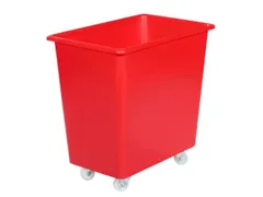 Verrijdbare Rechthoekige Bak 135 Liter Hxbxd 670X660X432Mm Pe Rood