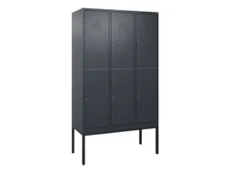 dubbeldekse locker,HxBxD 2120x1200x500mm,3x2vak.,vak B 400mm,cil.-slot