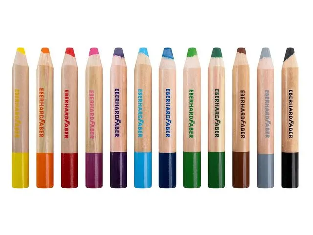 Crayon de couleur Eberhard Faber 3en1 12pcs. noyau extra épais de 10