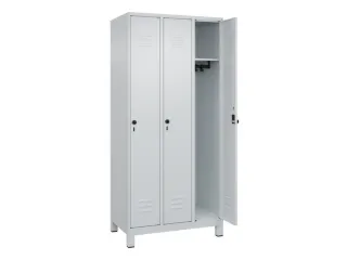 locker,HxBxD 1950x900x500mm,3vak,vak B 300mm,draaigrendel,voeten - 2