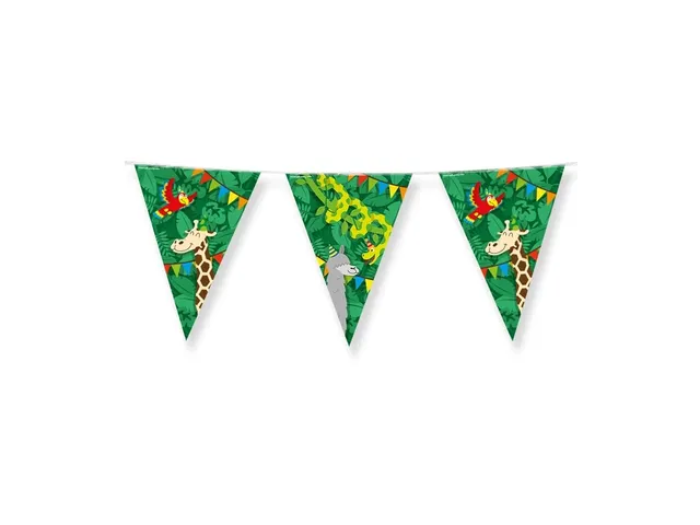 Vlaggenlijn 10 meter Party Flags foil Jungle cartoon