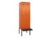 locker met bank,voor scheiding van kleding,HxBxD 2120x600x815mm,2vak