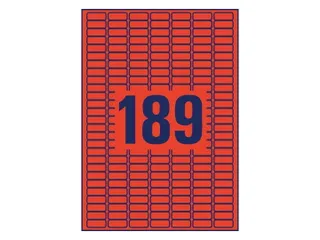 etiket Avery ILK 25,4x10mm 20 vel 189 etiketten per vel rood - 4