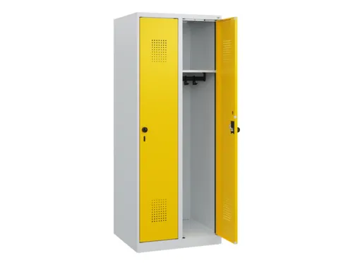 schoollocker,HxBxD 1530x600x500mm,2vak,vak B 300mm,draaigrendel