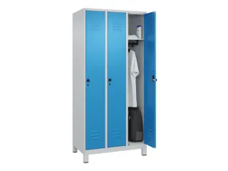 locker,HxBxD 1950x900x500mm,3vak,vak B 300mm,draaigrendel,voeten - 3