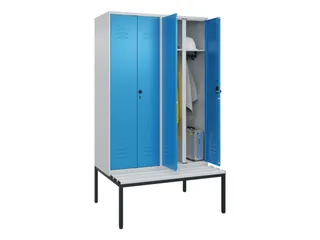 locker voor scheiding van kleding,HxBxD 2120x1200x815mm,4vak - 2