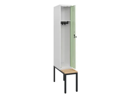 locker met bank,HxBxD 1950x300x815mm,1vak,vak B 300mm,draaigrendel