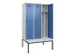 locker met bank,voor scheiding van kleding,HxBxD 2120x1200x815mm,3vak