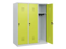 schoollocker,HxBxD 1530x1200x500mm,3vak,vak B 400mm,draaigrendel