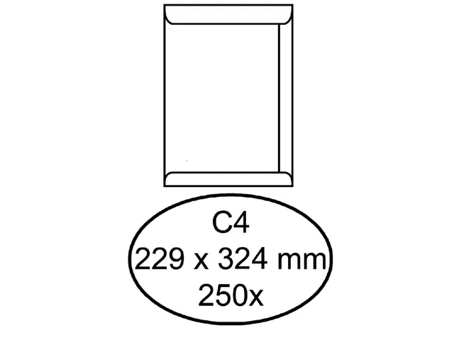 Envelop Quantore Akte C4 229x324 120gr Wit Gegomd