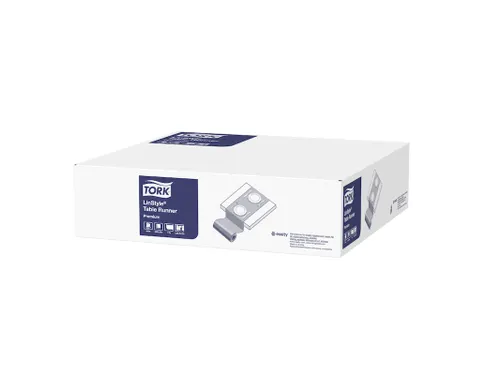 Tafelloper Tork LinStyle duurzaam 1-laags 120x40cm wit 474161