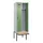 locker met bank,voor scheiding van kleding,HxBxD 2120x600x815mm,2vak