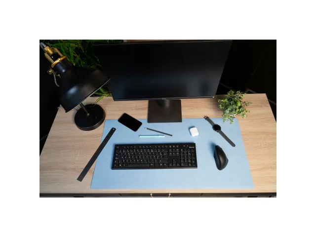 Onderlegger PU 43x90 donkerblw/lichtblw