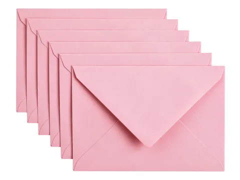 Envelop Papicolor C6 114x162mm babyroze pak à 6 stuks