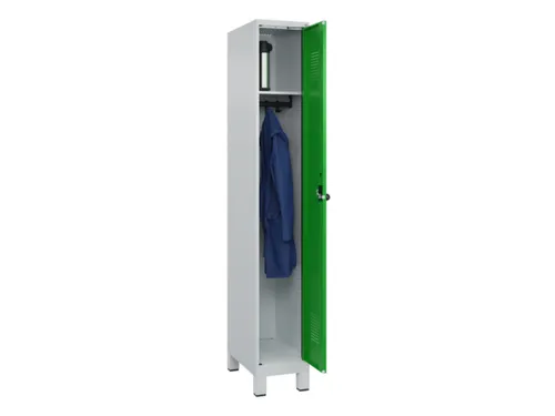 locker,HxBxD 1950x300x500mm,1vak,vak B 300mm,draaigrendel,voeten
