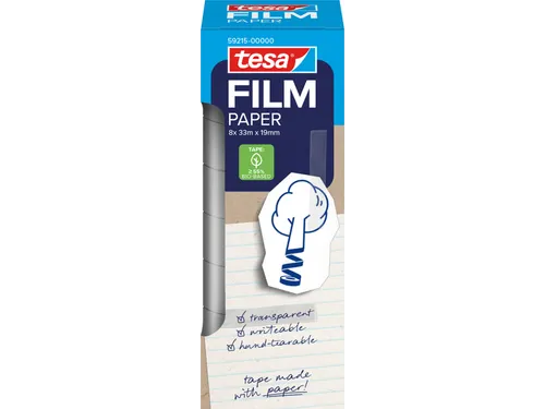 Tesa Plakband tesafilm papier 19mmx33m 8 rol