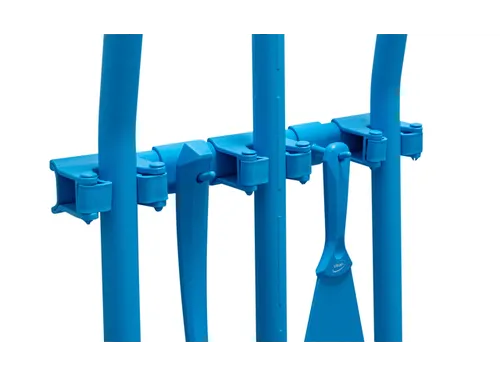 Ophangrek Vikan Hi-Flex Wand 420mm Blauw 3 klemmen, 2 haken