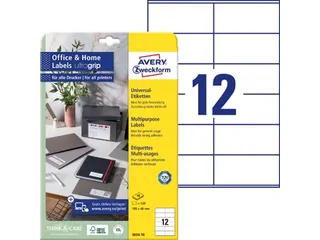 Universele Etiketten 105X48 Mm Wit Permanent - 4