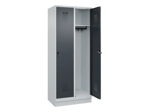 locker,HxBxD 1950x800x500mm,2vak,vak B 400mm,draaigrendel,sokkel
