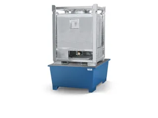 opvangbak,v. 1xIBC,opvangvol. 1000l,HxBxD 710x1350x1650mm,m. rooster - 2