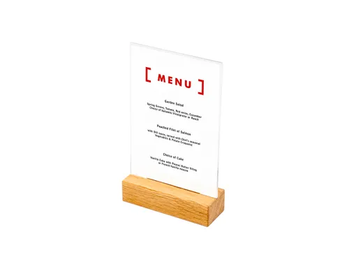 Houten Menuhouder T Tafeldisplay A6 Portret