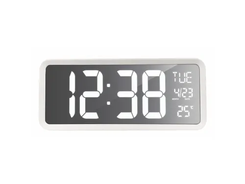 Digitale wandklok Technoline WS 8130 368x158x40mm wit XXL LED